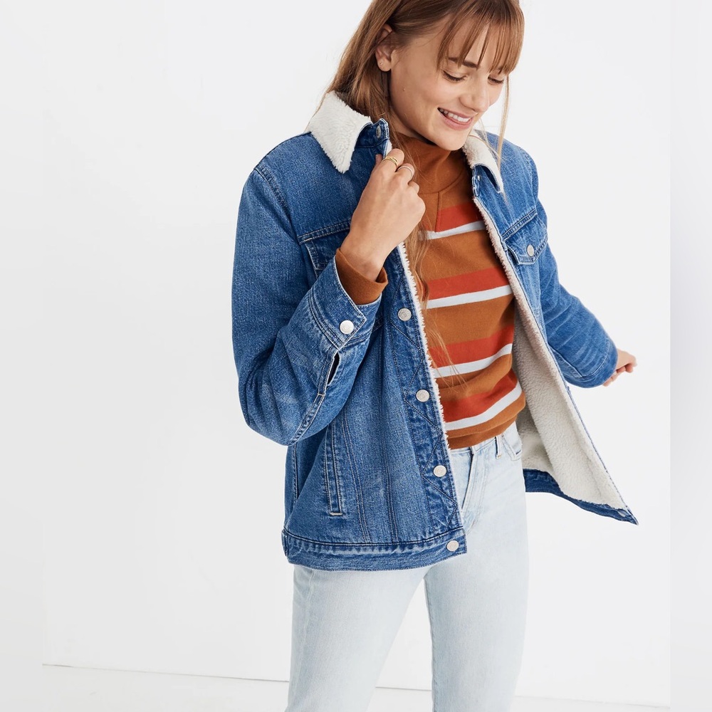 Oversized Sherpa Jean Jacket